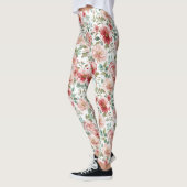 Roze Rode Bloemige Verjaardag Leggings (Links)