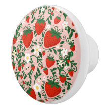 Roze & Rode Bloemige Wijnranken Aardbei Schattig