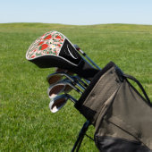 Roze & Rode Bloemslingers Aardbei Cute Golfheadcover (Insitu)