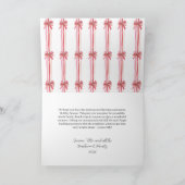 Roze Rode Bogen Foto Kerstmis Feestdagen Kaart (Binnen)