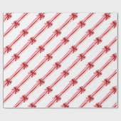 Roze Rode Bogen Kerstvakantie Cadeaupapier (Vlak)