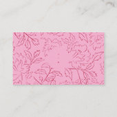 Roze + rode botanische kleurrijke website Kaart (Achterkant)