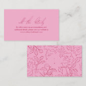 Roze + rode botanische kleurrijke website Kaart (Voorkant / Achterkant)