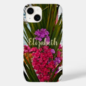 Roze rode Bougainvillea Flowers Palms Tropical Case-Mate iPhone Case (Achterkant)