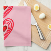 Roze Rode Bourgondische harten liefde 4marla Theedoek (Quarter Fold)