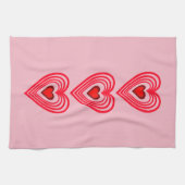 Roze Rode Bourgondische harten liefde 4marla Theedoek (Horizontaal)