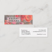 Roze rode cactus Vloerwoestijn Tuinreis Mini Visitekaartje (Voorkant / Achterkant)