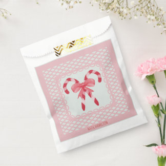 Roze & Rode Candy Cane gepersonaliseerd Bedankzakje
