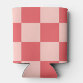 Roze Rode Checkerboard Retro Classic Cheques Blikjeskoeler (Achterkant)