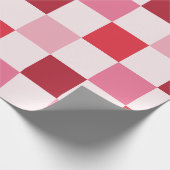 Roze & Rode Checkerboard Wrapping Papier (Hoek)