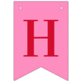 Roze Rode Chic Happy Birthday Vlaggetjes (Tweede vlag)