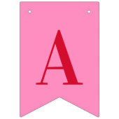 Roze Rode Chic Happy Birthday Vlaggetjes (Derde vlag)