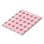 Roze rode cirkel patroon notitieblok (Linkerzijde)