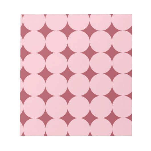 Roze rode cirkel patroon notitieblok (Voorkant)