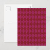 Roze & Rode Diamant Glitter Briefkaart (Voorkant / Achterkant)