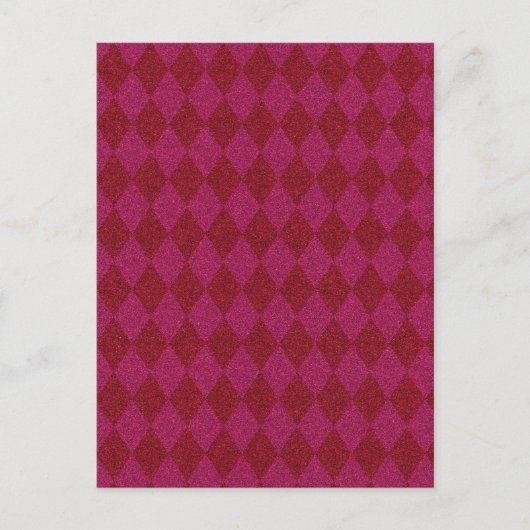 Roze & Rode Diamant Glitter Briefkaart (Voorkant)