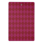 Roze & Rode Diamant Glitter Mini Klembord (Achterkant)