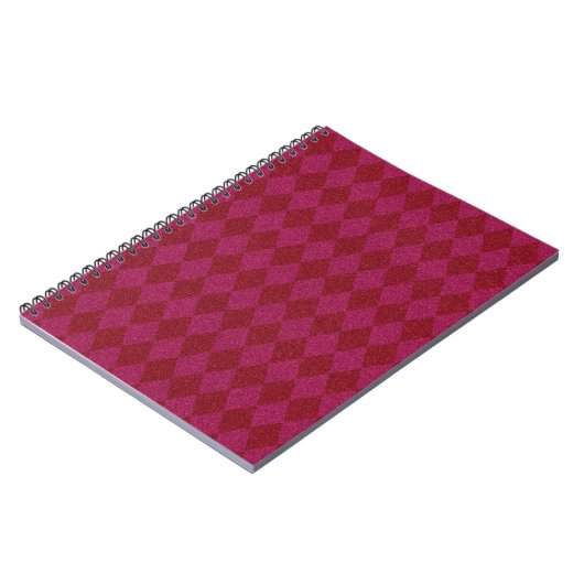 Roze & Rode Diamant Glitter Notitieboek (Linkerzijde)