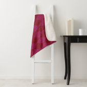 Roze & Rode Diamant Glitter Poef Sherpa Deken (In situ)