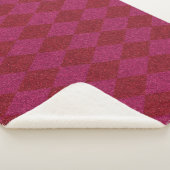 Roze & Rode Diamant Glitter Poef Sherpa Deken (3/4)