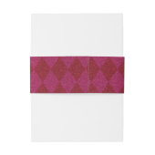 Roze & Rode Diamant Glitter Uitnodigingen Wikkel (Achterkant Voorbeeld)