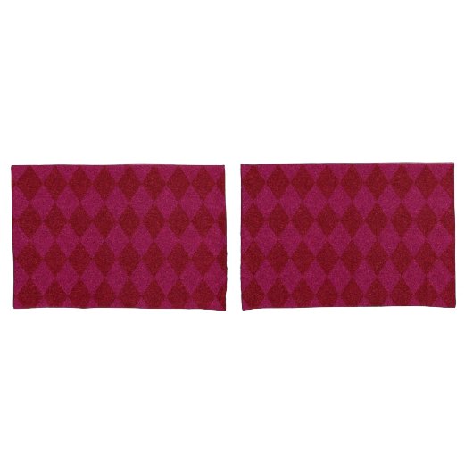 Roze & Rode Diamant Glitter Voetenbank Kussensloop (Voorkant-Set)