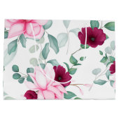 roze rode elegant florale groot cadeauzakje (Achterkant)