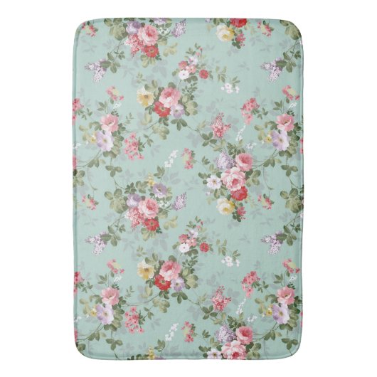  roze rode elegante rozen bloemen patroon badmat (Voorkant Verticaal)