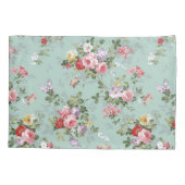  roze rode elegante rozen bloemen patroon kussensloop (Achterkant-Links)