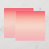 Roze rode en gele kleurverloop achtergrond bedankkaart (Voorkant / Achterkant)