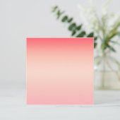 Roze rode en gele kleurverloop achtergrond bedankkaart (Staand voorkant)