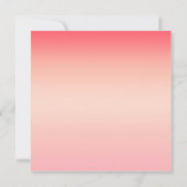 Roze rode en gele kleurverloop achtergrond bedankkaart (Achterkant)