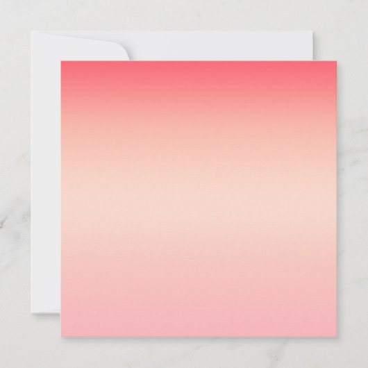 Roze rode en gele kleurverloop achtergrond bedankkaart (Voorkant)