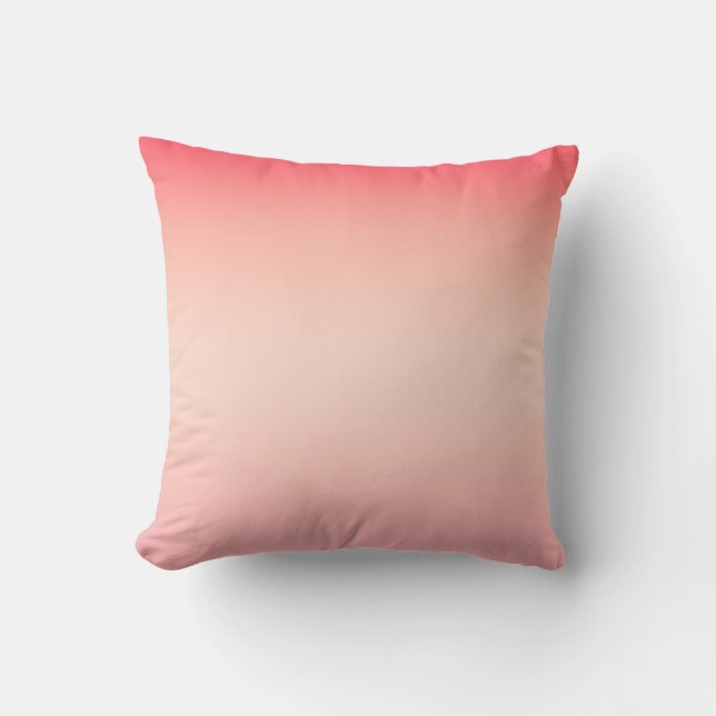 Roze rode en gele kleurverloop achtergrond kussen (Voorkant)