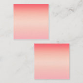 Roze rode en gele kleurverloop achtergrond vierkante visitekaartje (Voorkant / Achterkant)