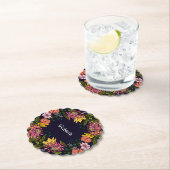 Roze rode en gele paasbloem, schuurkarton kartonnen onderzetters (Insitu)