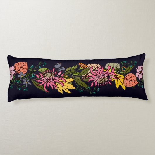 Roze rode en gele paasbloemkarton lichaamskussen (Achterkant)