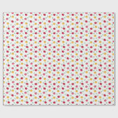 Roze rode en gele tomatenpatroon cadeaupapier (Vlak)