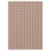 Roze rode en gouden bloemen op tan strepen tafelkleed (Voorkant)