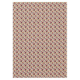 Roze rode en gouden bloemen op tan strepen tafelkleed