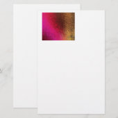 Roze rode en goudpatroon briefpapier (Voorkant / Achterkant)