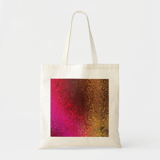 Roze rode en goudpatroon tote bag (Voorkant)