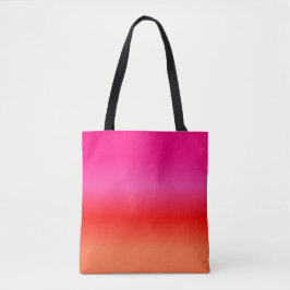 Roze, rode en Oranje canvas tas