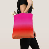 Roze, rode en Oranje canvas tas (Dichtbij)