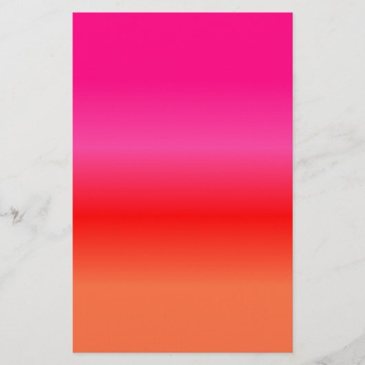 Roze, rode en Oranje gradiënt Briefpapier (Voorkant)