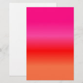 Roze, rode en Oranje gradiënt Briefpapier (Voorkant / Achterkant)