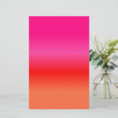 Roze, rode en Oranje gradiënt Briefpapier (Staand voorkant)
