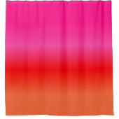 Roze, rode en Oranje gradiënt Douchegordijn (Voorkant)