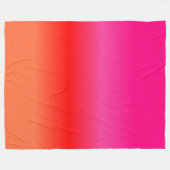 Roze, Rode en Oranje Gradient fleece deken (Voorkant (Horizontaal))