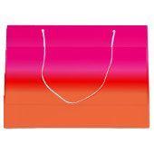 Roze, Rode en Oranje Gradient geschenkzak Large Cadeautasje (Voorkant)